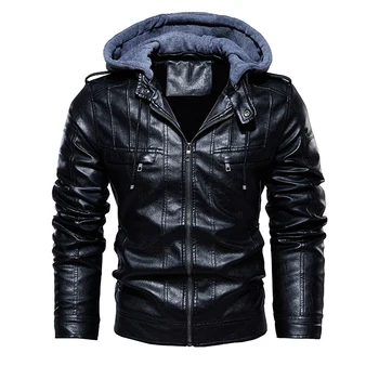 Осенне-зимняя кожаная куртка, мужская модная новая мотоциклетная кожаная куртка, мужская бейсбольная форма с вышивкой, шерстяная куртка из искусственной кожи
