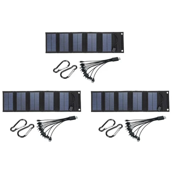 3X12 Вт Складная USB Солнечная Панель Солнечная Ячейка Портативное Складное Водонепроницаемое Зарядное Устройство Для Солнечной Панели