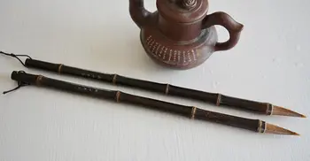 Китайская кисть для рисования Натуральный бамбуковый шест из конского волоса, обычный шрифт, скоропись, кисть для каллиграфии, Профессиональная ручка для рисования