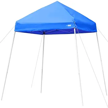 Легкая палатка для вечеринок на наклонной ножке, синяя, 8 x 8 футов