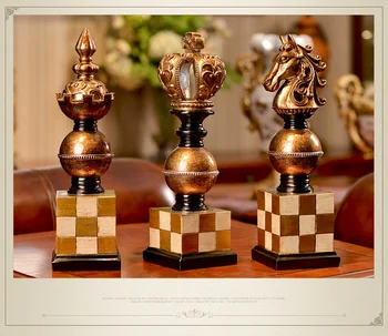 3 Фото, Украшения в американском кантри Винтажном стиле, Шахматное украшение из смолы, Отличный подарок для пожилых людей