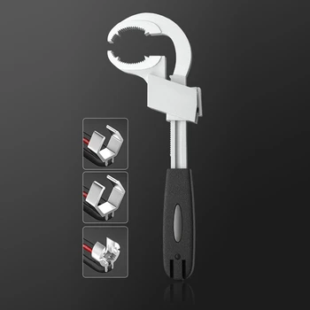 Регулируемый Многофункциональный Гаечный ключ для Открывания Ванной Комнаты Гаечный ключ Гайка Ручной инструмент Инструменты для ремонта Подходит для ванной комнаты Q81C