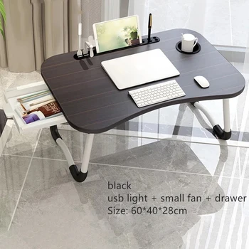 Домашний Складной стол для ноутбука для кровати и дивана, столик с подставкой для ноутбука, стол для ноутбука, Портативный стол на коленях для учебы и чтения, столик с подставкой для кровати