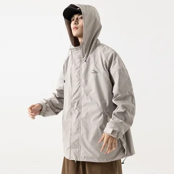 Уличные куртки-карго с несколькими карманами серии Mountain с капюшоном, уличная водонепроницаемая куртка, повседневные топы Harajuku, мужская одежда