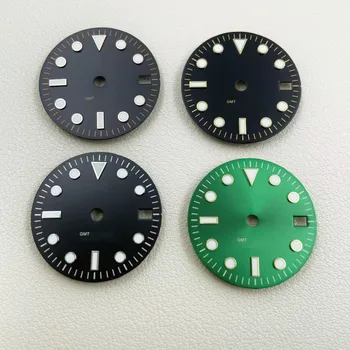 Аксессуары для часов NH34movement буквальные зеленые светящиеся механические часы NH35 диаметр циферблата 28,5 мм