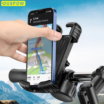 Держатель телефона Ouspow, навигационный кронштейн для езды на мотоцикле, для 4,7-7-дюймового мобильного телефона, силиконовый противоскользящий кронштейн