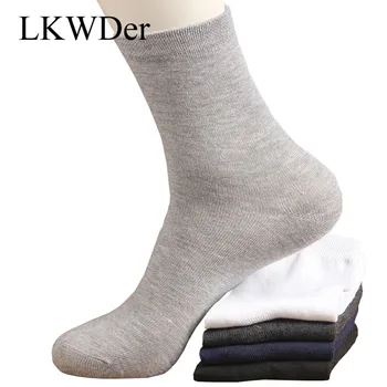 LKWDer, 5 пар мужских хлопчатобумажных носков, весенне-осенне-зимние Мужские носки, термоноски, Повседневные мужские носки Calcetines Hombre