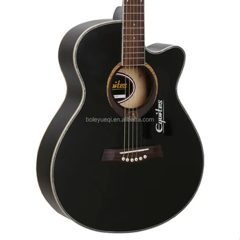 Черный цвет 40-дюймовая Акустическая Гитара Китайский Музыкальный Инструмент Дорожная Акустическая Гитара Качественная Еловая Гитара Акустическая