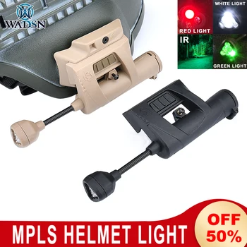 WADSN Тактический фонарь для шлема Charge Mpls 4 режима Красный Зеленый ИК Лазерная лампа Энергосберегающий Охотничий Военный быстрый фонарик для шлема
