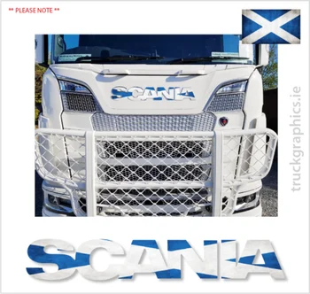 Для передней решетки Scania R/S серии нового поколения Идеально подходит наклейка с изображением (63)