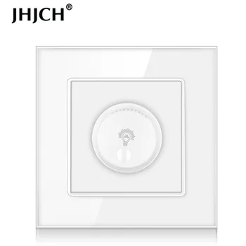 Диммер JHJCH подходит для светодиодной лампы с регулируемой яркостью/лампы накаливания, стеклянной панели, настенного светильника с переключателем 3 яркости 15 Вт-300 Вт, регулируемой