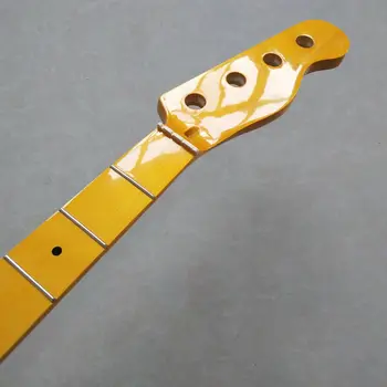 Новые глянцевые шейные части джазовой бас-гитары 20 ладов 34-дюймовый кленовый гриф с инкрустацией в горошек