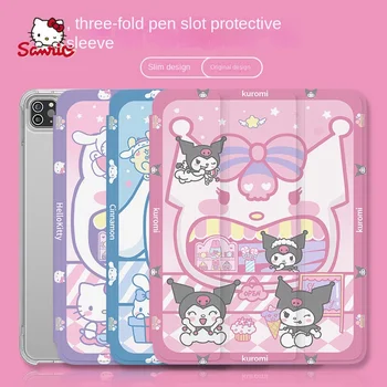 Чехол Sanrio Hello Kitty для Ipad с прорезью для ручки для Ipad Air1/2/3/4 IPad17/18/19/20/21 Mini 4/5/6 для iPad Pro17/18/20/21 Симпатичный чехол