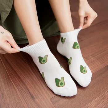 Короткие носки, женские носки-лодочки, весенне-осенние женские носки с короткими носками в виде фруктов