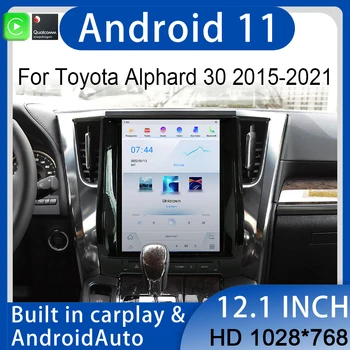 Android 11 Для Toyota Alphard 30 2015-2021 Автомобильный Мультимедийный Плеер GPS Навигация Carplay Авторадио HD Экран Головное устройство 4G WIFI