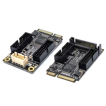 Mini PCIe к двойной 19-контактной плате расширения передней панели Mini PCIE к передней контактной головке USB3.0 19-контактный Маленький 4-контактный разъем /Sata