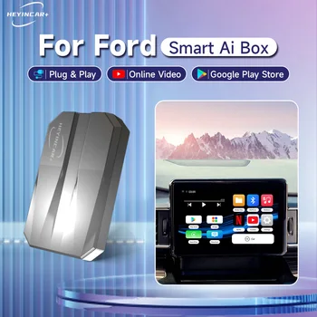 2023 НОВЫЙ HEYINCAR Smart AI Box Android Auto Беспроводной CarPlay Для Ford F150 Explorer BRONCO Maverick Mustang Netflix YouTube Tv