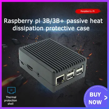 Чехол из алюминиевого сплава для Raspberry Pi 3, Черный ящик, Металлический корпус, пассивное охлаждение, защитный чехол для Raspberry Pi 3 B /3 B +