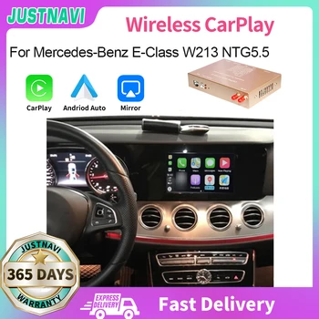 JUSTNAVI Для Mercedes-Benz E-Class W213 NTG5.5 Carplay Рекордер КОРОБКА Wried Apple Беспроводное Радио AirPlay Зеркальная ссылка Linux Система
