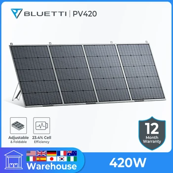 Панель солнечных батарей BLUETTI PV420 Мощностью 420 Вт, Прочные Панели Солнечных батарей, Складная Портативная Солнечная Пластина Для Быстрой зарядки AC200PMAX/AC300/AC500/EP500PRO