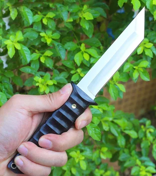Нож с фиксированным лезвием Открытый стальной клинок высокой твердости 5CR13 с деревянной ручкой для выживания в кемпинге портативный EDC инструмент