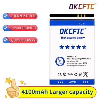 OKCFTC 4100 мАч Высококачественный аккумулятор для замены мобильного телефона Oukitel C8 + номер отслеживания