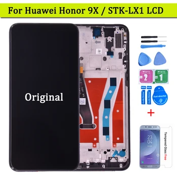 6,59 ‘Оригинальный Для Huawei Honor 9X Global Premium ЖК-дисплей Сенсорный Экран 10 сенсорный Дигитайзер В Сборе Рамка STK-LX1 lcd
