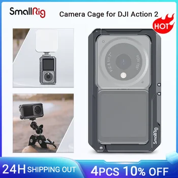 Клетка для экшн-камеры SmallRig для DJI Action 2 Power Combo или с двумя экранами Combo с холодным башмаком M4 и отверстиями для винтов 1/4 