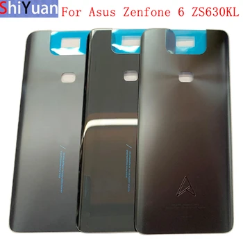 Оригинальная крышка батарейного отсека, задняя крышка корпуса для Asus Zenfone 6 ZS630KL, задняя крышка с логотипом, запасные части