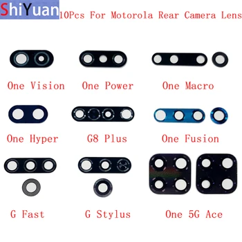 10 Шт. Стекло для объектива камеры Заднего Вида Для Motorola One Vision Power Macro Hyper G Fast Stylus G8 Plus One 5G Ace Стеклянный Объектив камеры