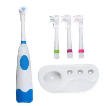 Детская Электрическая зубная щетка, Беспроводная Вращающаяся Зубная щетка для удаления налета, Пылезащитный чехол, пластиковый инструмент для ухода за зубами, случайный цвет
