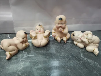 Свадебные принадлежности Имитация керамической прессованной куклы для кровати Набор мини-кукол для мужского постельного белья и имитация четырех счастливых мальчиков