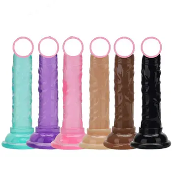 Секс-игрушки, имитирующий мастурбацию, Массажер, точка G, вибрирующий мастурбатор, цветной кристалл, маленький фаллоимитатор, фаллоимитатор для взрослых