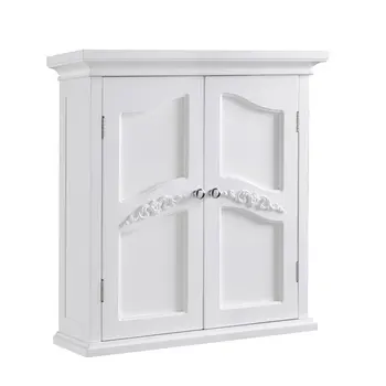 Версальский Деревянный Настенный шкаф с 2 полками, Белый