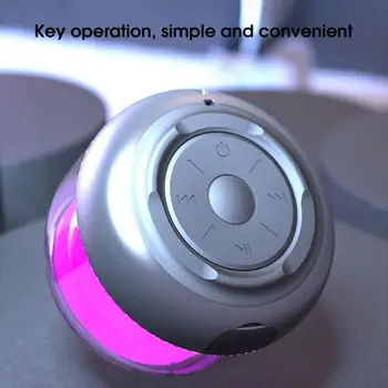 Bluetooth-совместимый динамик, Портативный Объемный звук, Светодиодное RGB Освещение, HiFi Стерео, Беспроводной сабвуфер для домашнего рабочего стола