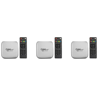 3X Q96 Mini Plus Tv Box 5G + Wifi Smart Tv Box Amlogic S905W 4-ядерный 64-битный 4 Гб + 32 Гб Wifi Медиаплеер EU Plug