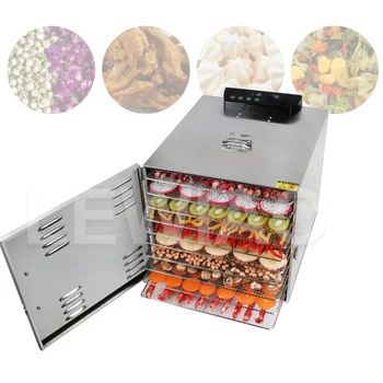 10-слойная электрическая машина для сушки фруктов, овощей, сладкого картофеля, мяса Чили, оборудование для сушки домашних закусок