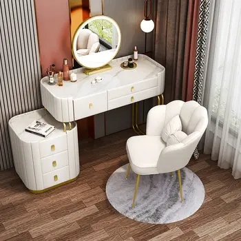 Легкий роскошный комод из массива дерева, современный простой туалетный столик из шифера, небольшой квартирный стеклянный комод, шкаф для одежды в скандинавском стиле