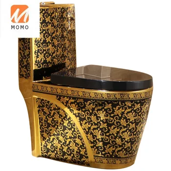 Золотой tuhao gold персонализированный туалет Креативный Цветной унитаз с защитой от запаха керамический унитаз-4001-a Биологический туалет Closestool
