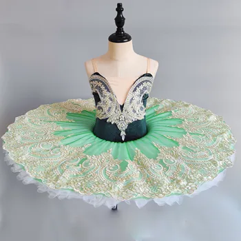 Зеленые Балетные юбки-пачки Для девочек, Балетная пачка, Профессиональное шоу 
