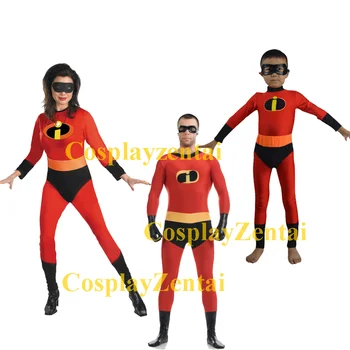 Бесплатная доставка Семейка Суперсемейка, три предмета, косплей из спандекса, костюм на Хэллоуин
