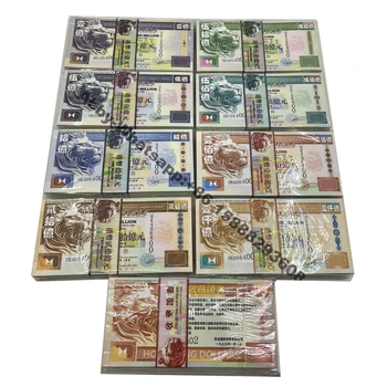100шт HKD 10/100/200/500/1000 миллионов Бумажных денег 1995 Гонконгских долларов Гонконгские Банкноты с голубой львиной головой Китайские банкноты Коллекционные