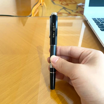 Новая роскошная черная классическая шариковая ручка с авторучкой, эксклюзивная для мужчин и #39; женщин; Высококачественная студенческая деловая офисная ручка для подписи, золотая