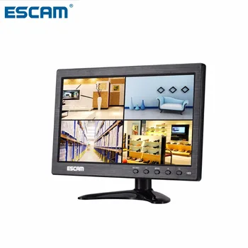 ESCAM T10 10-дюймовый TFT LCD Монитор 1024x600 с поддержкой VGA HDMI, AV BNC USB для ПК, камера видеонаблюдения