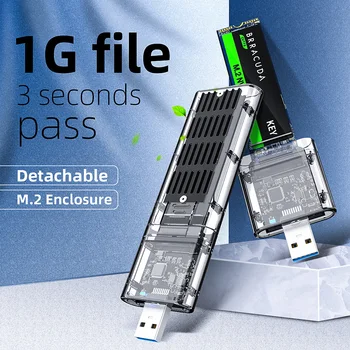 UTHAI M.2 SSD Прозрачный твердотельный накопитель USB3.0 3.1 SSD Твердотельный накопитель по протоколу PCIE Внешний считыватель Корпуса жесткого диска M.2 NVMe