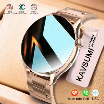 2023 NFC Смарт-часы Женские 390 * 390 Экран GPS Отслеживание движения Спортивные Часы Женские Магнитная Зарядка Bluetooth Вызов ЭКГ Умные Часы