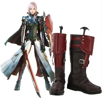 Final Fantasy XIII Lightning Returns Ботинки для Косплея с Молнией, Обувь, Аксессуары для Костюмов, Ботинки для Вечеринки на Хэллоуин для Взрослых, Мужская Обувь
