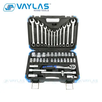 Набор инструментов для ремонта автомобилей Vaylas 44 шт., набор розеток, набор гаечных ключей с храповым механизмом, коробка для ручных инструментов с выдувным футляром