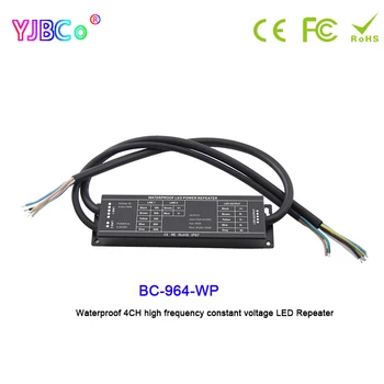 Bincolor Водонепроницаемый 4-канальный светодиодный Ретранслятор питания DC 5V 12V 24V высокочастотный ШИМ-сигнал RGBW Светодиодный контроллер расширения BC-964-WP