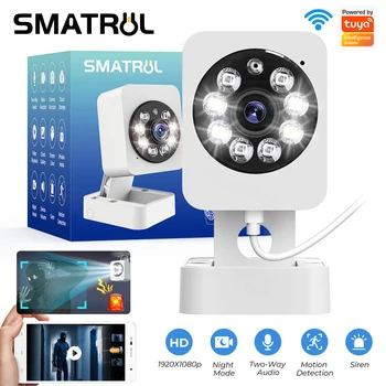 SMATRUL 1080p Камера Tuya Smart Indoor Home Security PIR Камера Обнаружения Движения Человека Wifi Cctv Камера Наблюдения